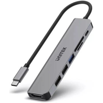 USB hub Unitek uHUB S7+ vads USB 3.2 Gen 1 Type-C 