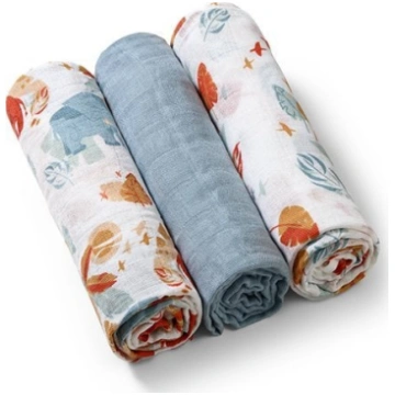 BabyOno 348/07 PIELUSZKI MUSLINOWE NIEBIESKA 3SZT 