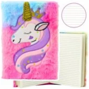 LEAN Plush Notebook Notebook Lined Unicorn with Go