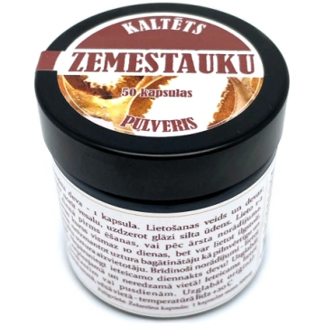 Kaltēts zemestauku pulveris kapsulās N50 (25g)