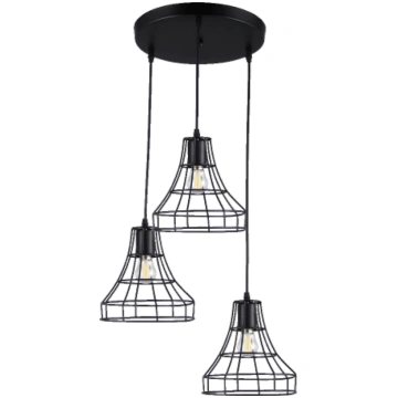 RIANO 3xE27/60W, BLACK LUXERA
