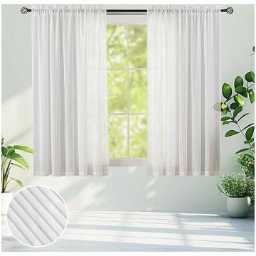 Demetex White Stripped Panel aizkari logam 2 paneļ