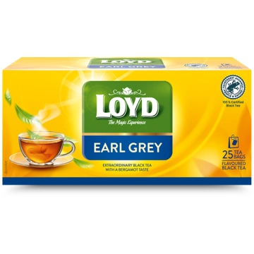 Melnā tēja LOYD Earl Grey, 25 x 1,7 g