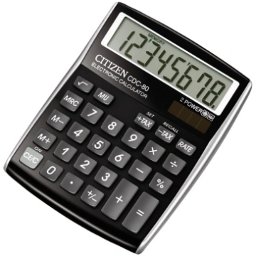 Kalkulators CITIZEN CDC-80BK, 8 zīmes, melns