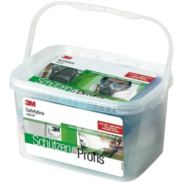 3 M Drošības kārbas saturs: 1 x 6200 M pusmaska, 2