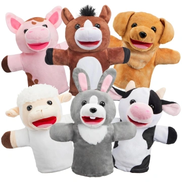 6Pcs Children Hand Puppet Collection featuring Wor