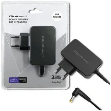 Qoltec Power adapter for ultrabook laptop Toshiba,