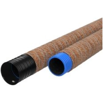 EVOPIPES Caurule drenāžas 110mm kokosa filtru (50m