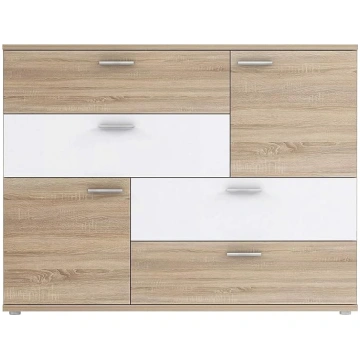 FORTE Skive Chest of Drawers with 2 Doors and 4 Dr