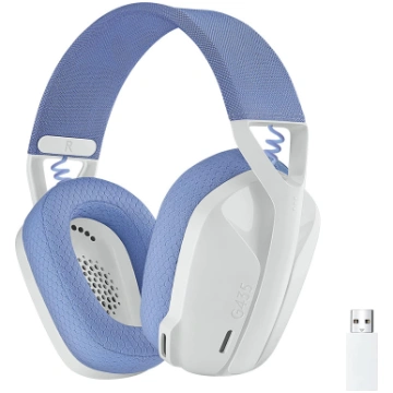 Bezvadu spēļu austiņas Logitech G435, balta krās