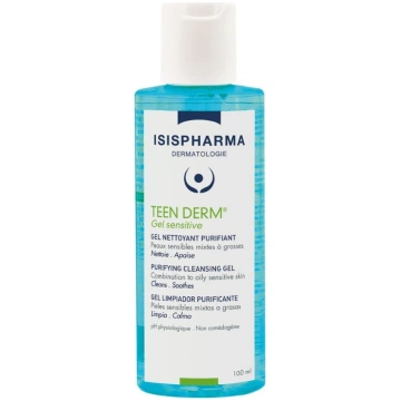 ISISPHARMA TEEN DERM SENSITIVE attīrošs gels tauka