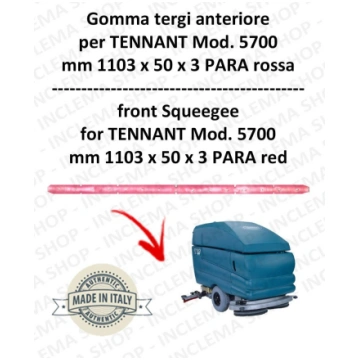 5700 Front Squeegee rubber Red Para for Scrubber D