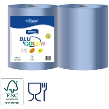 Industriālais papīrs BOBINA BLU, zils, 3-slāņu, ce