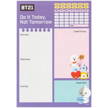 Line Friends BT21 - Planner dzienny A5 BNE0017 (84