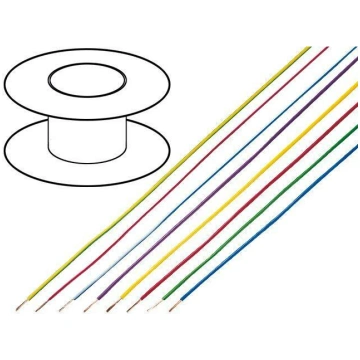 Wire; LiYv; stranded; Cu; 0.25mm2; PVC; violet; 90