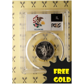 2003-S Illinois SILVER Quarter PCGS PR 69 DCam Fla