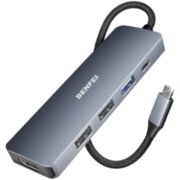 HUB USB RayCue BENFEI ADAPTER HUB 5W1 USB-C DO 4K 