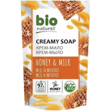 BIO NATURELL Krēmziepes Medus ar pienu, 460 ml 219