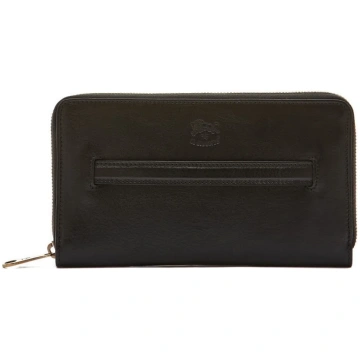 Il Bisonte Salina Zip Around Wallet Black