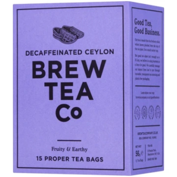 Brew Tea Co CO2 Decaffeinated Tea Bags 15 per pack