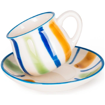 Tasīte ar apakštasīti 180 ml (porcelāns) Fissman 1