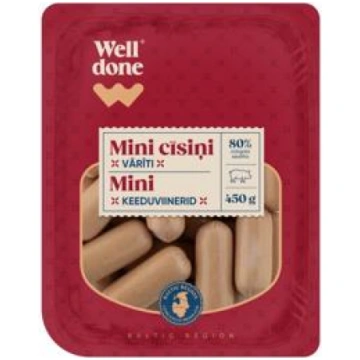 Mini cīsiņi WELL DONE 450g