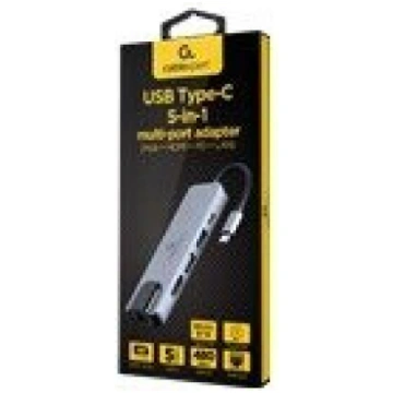 Multi-port adapter Cablexpert USB Type-C 5-in-1 (H