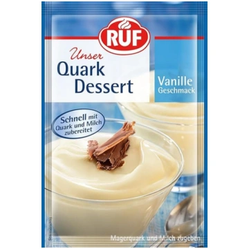 RUF biezpiena deserts vaniļas, piena kokteiļa pulv