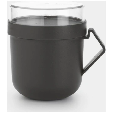 BRABANTIA Make & Take zupas kārba, 0.6L, dark grey