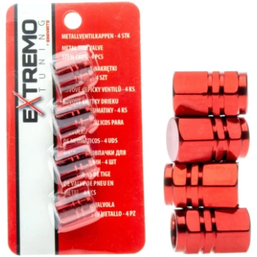 EPTUNING047 Aluminum Valve Caps - Red Riepu ventiļ