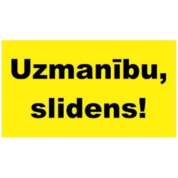 Brīdinājuma uzlīme "Uzmanību, slidens!" | PRA18071