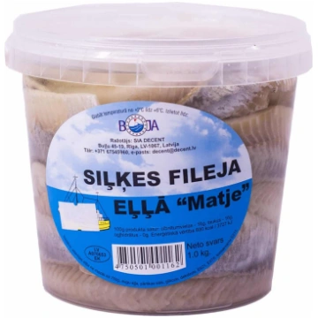 Siļķes fileja eļļā 'Matje" 800g