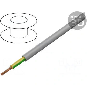 Wire: control cable | 1G10mm2 | PUR | grey | stran