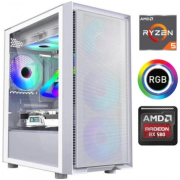Dators Ryzen 5 5500 8GB 256GB SSD RX 580 8GB NoOS 
