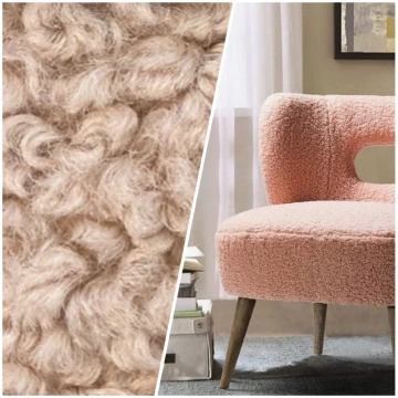 NEW Sir Hugo Designer Upholstery Boucle Sherpa Fau