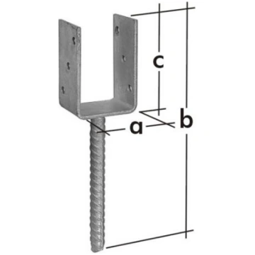 Staba pamats U-veida PSL50U 51x310x100mm 590770814