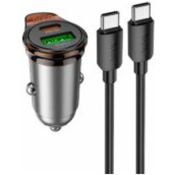 Hoco NZ16A USB A/ C + cable USB-C PD QC3.0 43W Bla