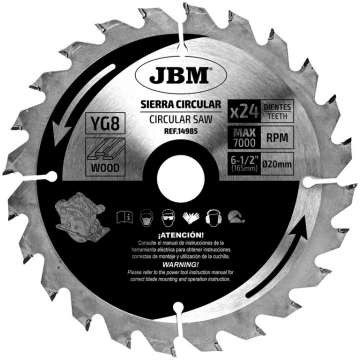 Zāģa ripa 24z 165mm kokam, JBM | 14985J