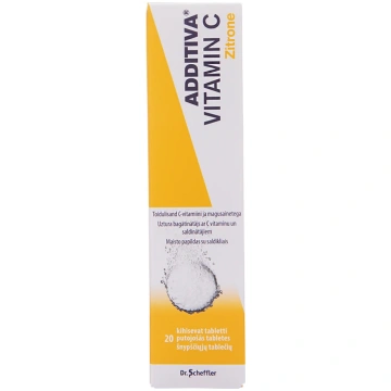 Additiva C vitamīns Zitrone, 20 putojošās tabletes