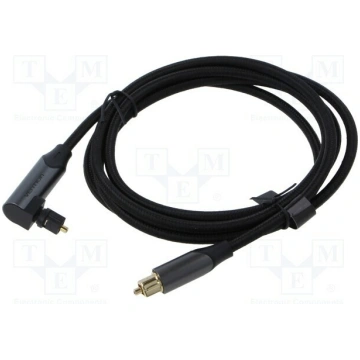 Cable; Toslink plug,Toslink plug angled; 1.5m; bla