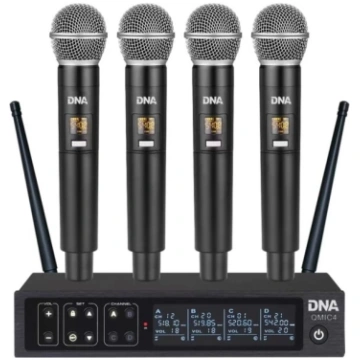 DNA QMIC4 wireless microphone with 4 handheld tran