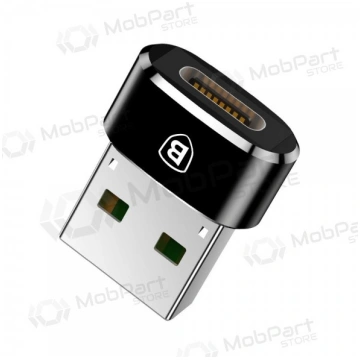 Adapteris Baseus Type-C to USB-A melns CAAOTG-01