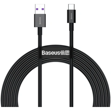 Baseus USB-A - USB-C USB Cable 2m Black (CATYS-A01