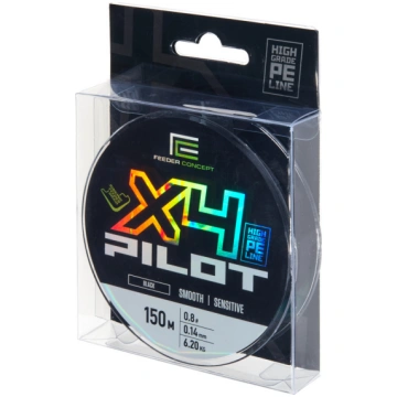 Aukla pītā Feeder Concept Pilot X4 BRAID Black 150