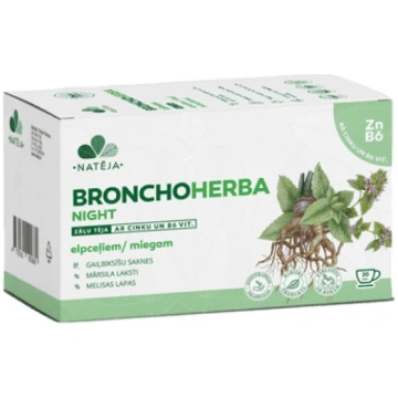Natēja BronchoHerba Night tēja, 20 paciņas