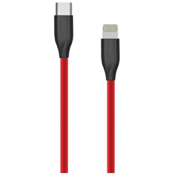 Silicone Cable USB Type C - Lightning, 1m (red) CA