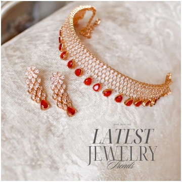 Regina Set - Garnet - Available in 2 Plating Optio