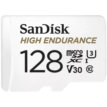 SanDisk High Endurance, MicroSDXC, 128 GB, balta -