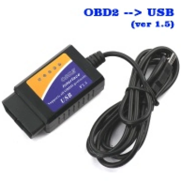 OBD2 ELM327 (v.2.1) USB kabelis