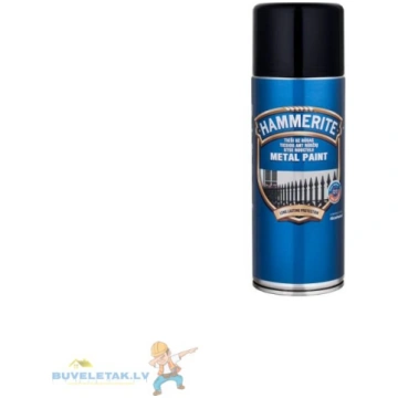 Krāsa Hammerite smooth aerosols 0.4 L melna 25844